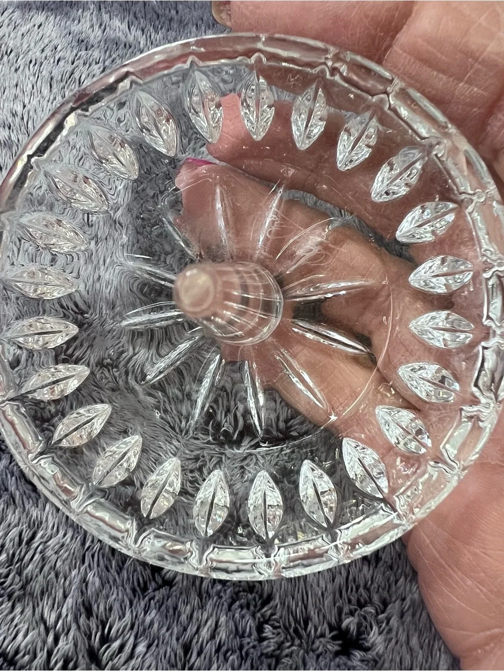 Vintage Oleg Cassini Crystal Ring Holder Cup